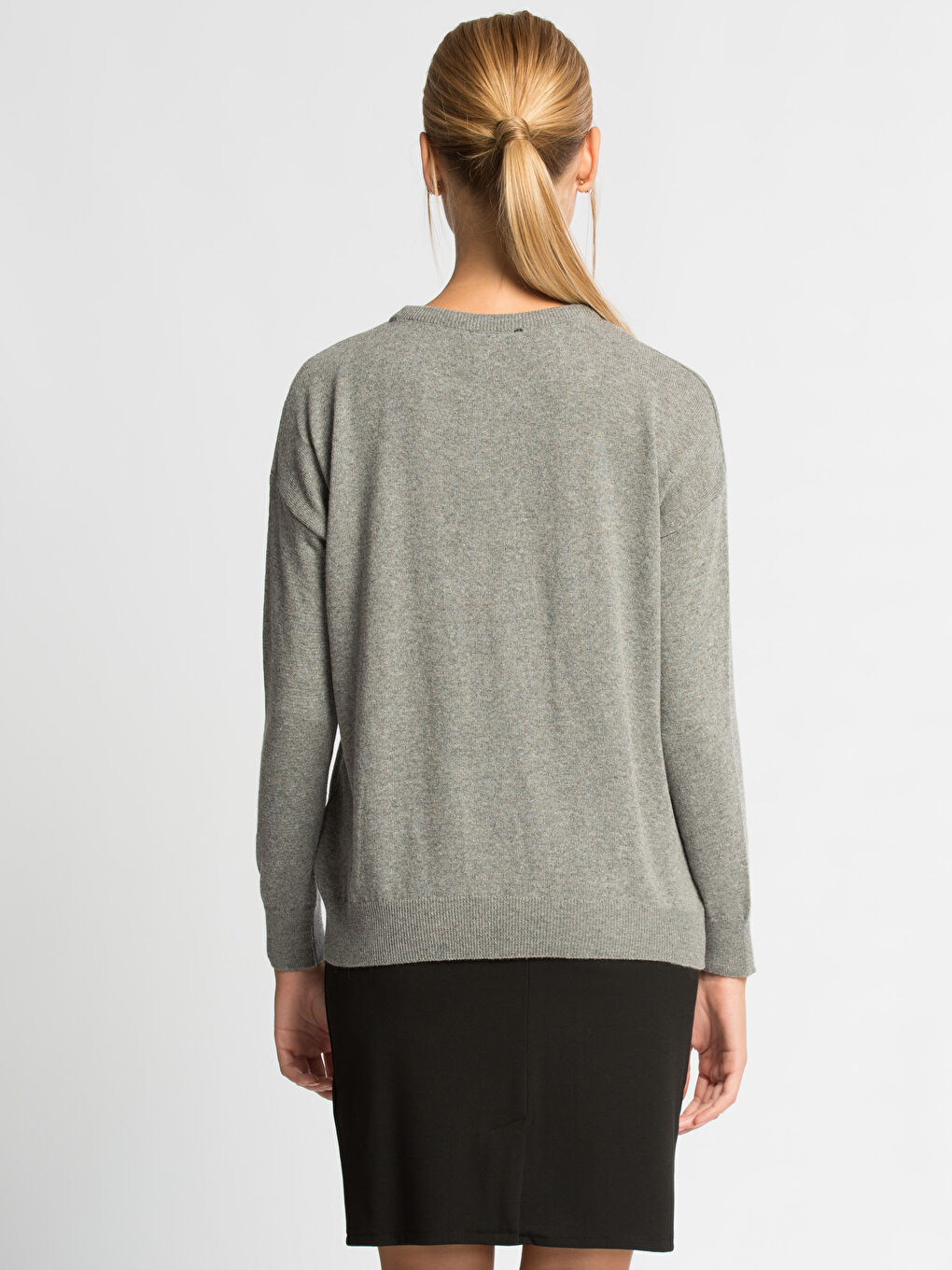 Açık Gri Melanj Kazak-1