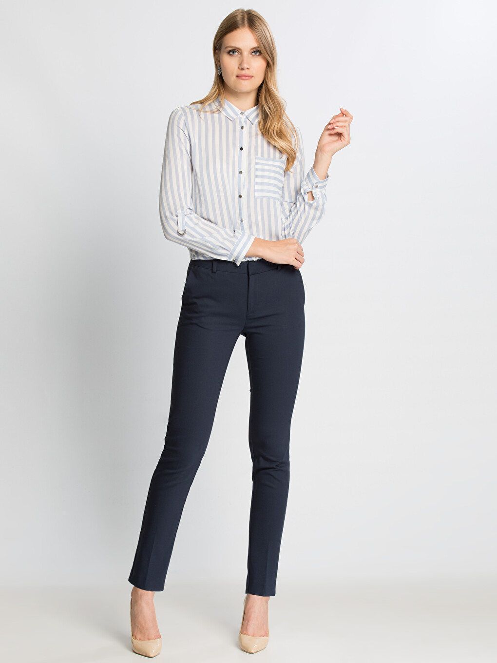 Pantaloni Bleumarin Femeie-2