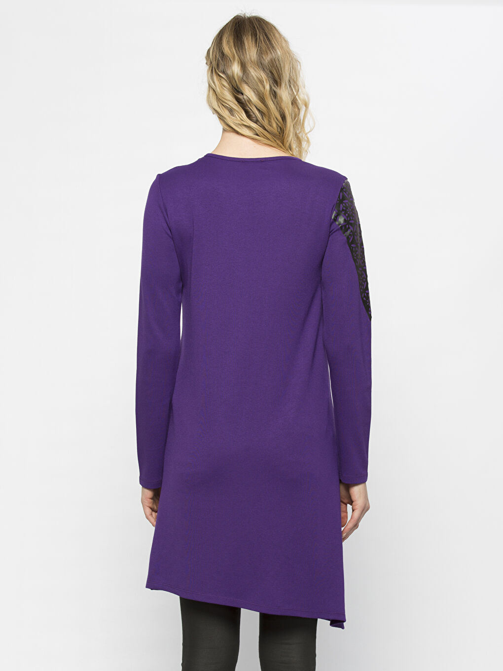 Koyu Mor Sweatshirt Tunik-1