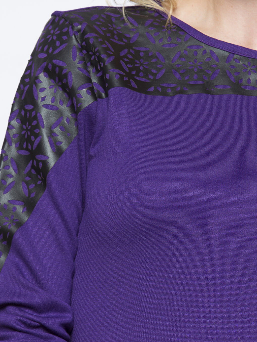 Koyu Mor Sweatshirt Tunik-3