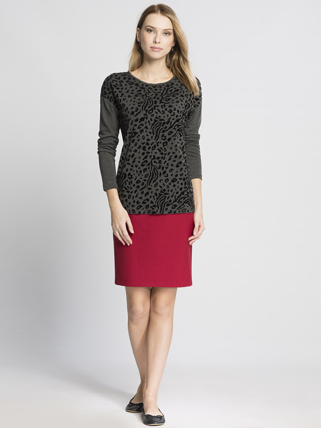 Antrasitmelanj Tişört-2