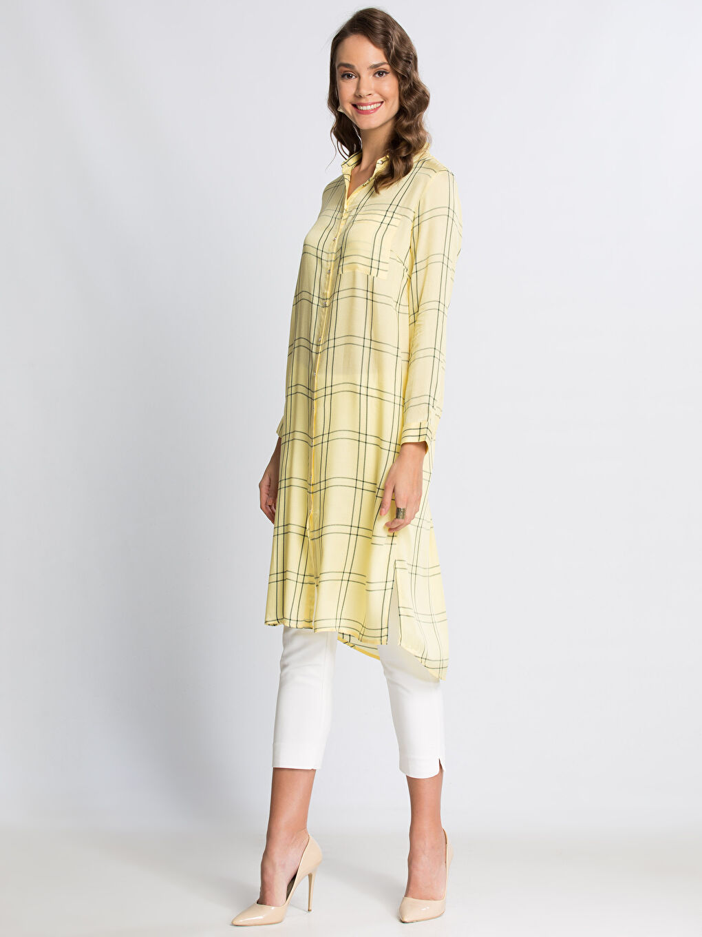 Sarı Ekose Tunik