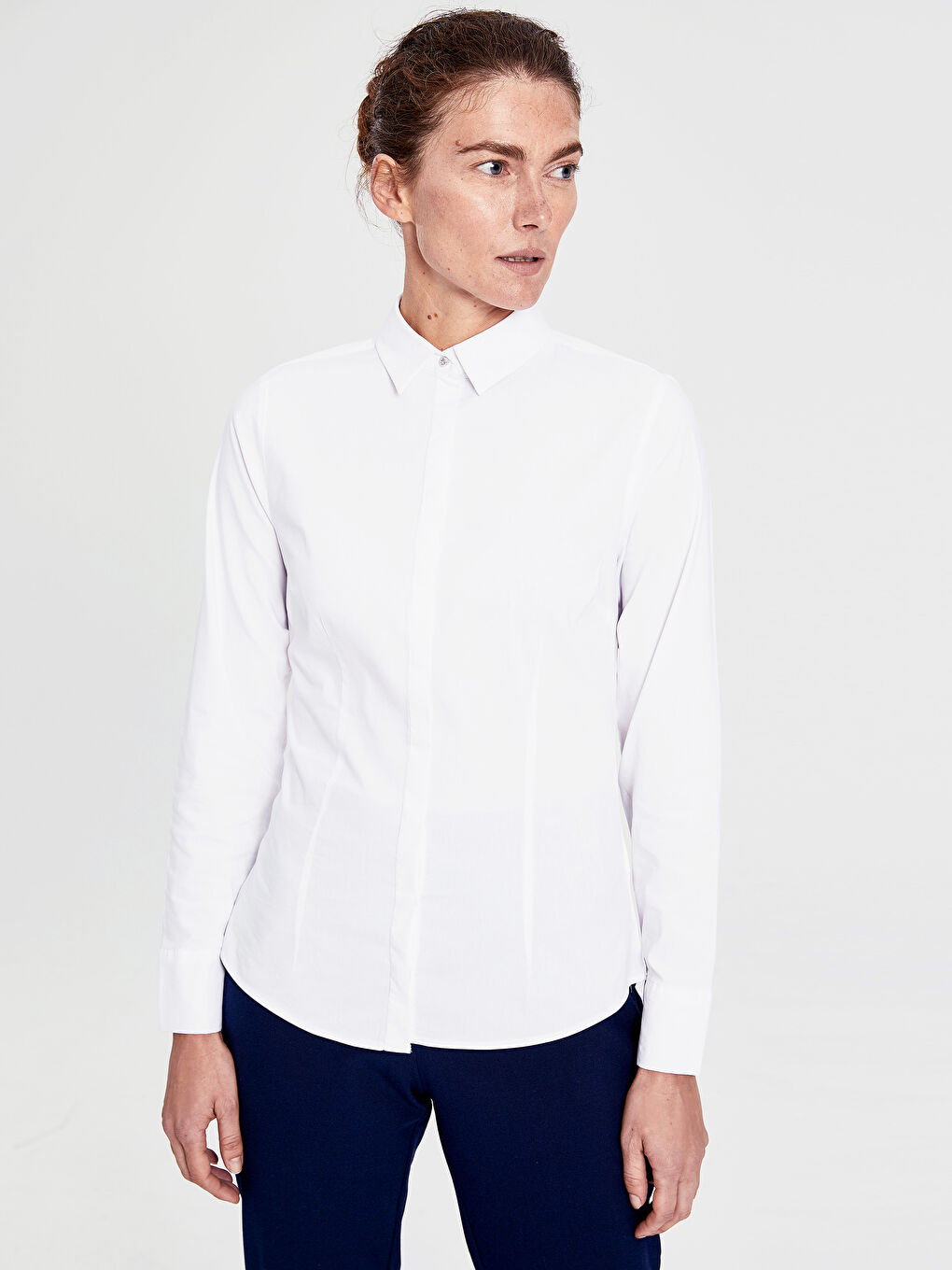 Изчистена поплин риза-1