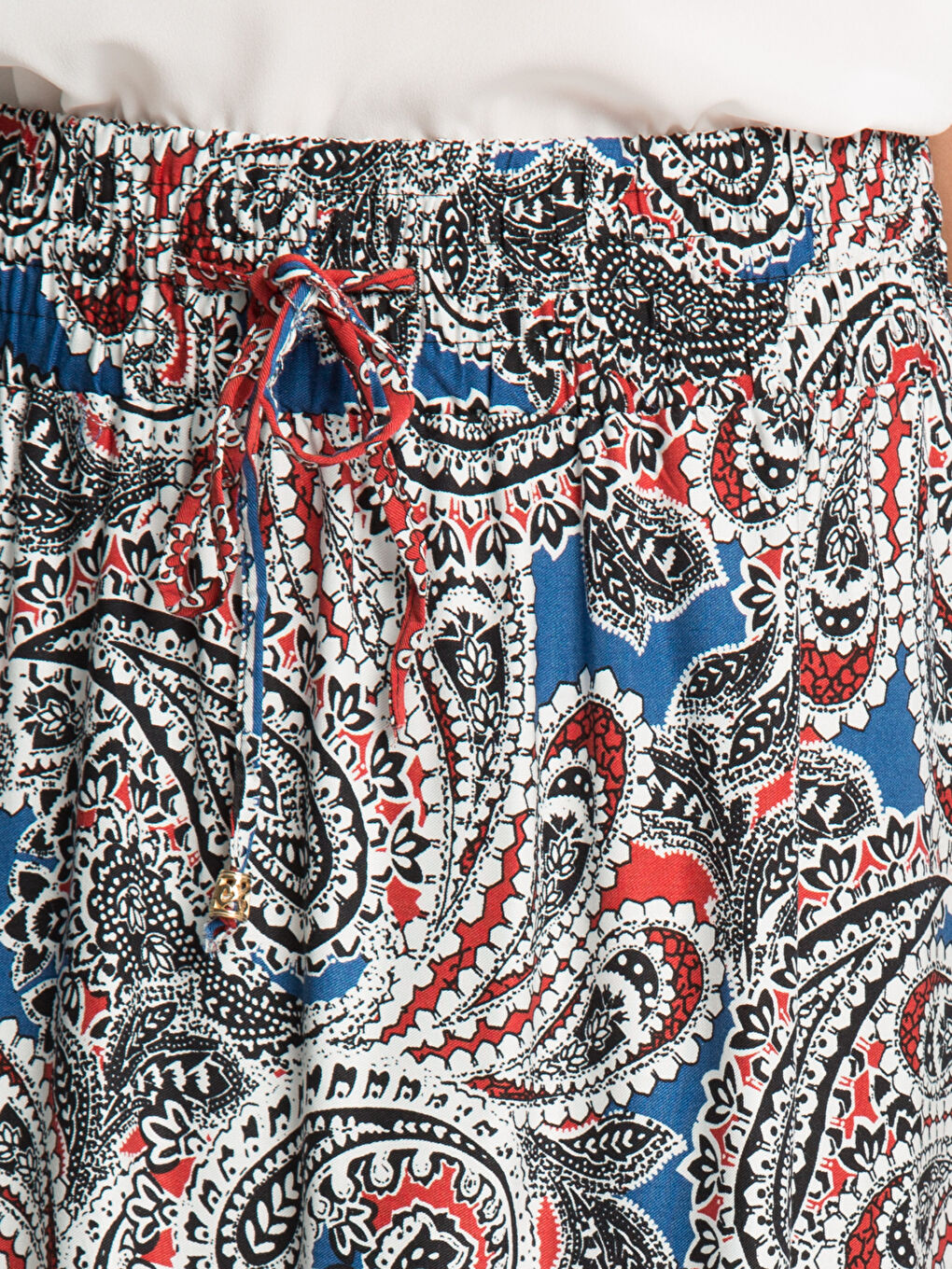 Lacivert Baskılı Etek-3