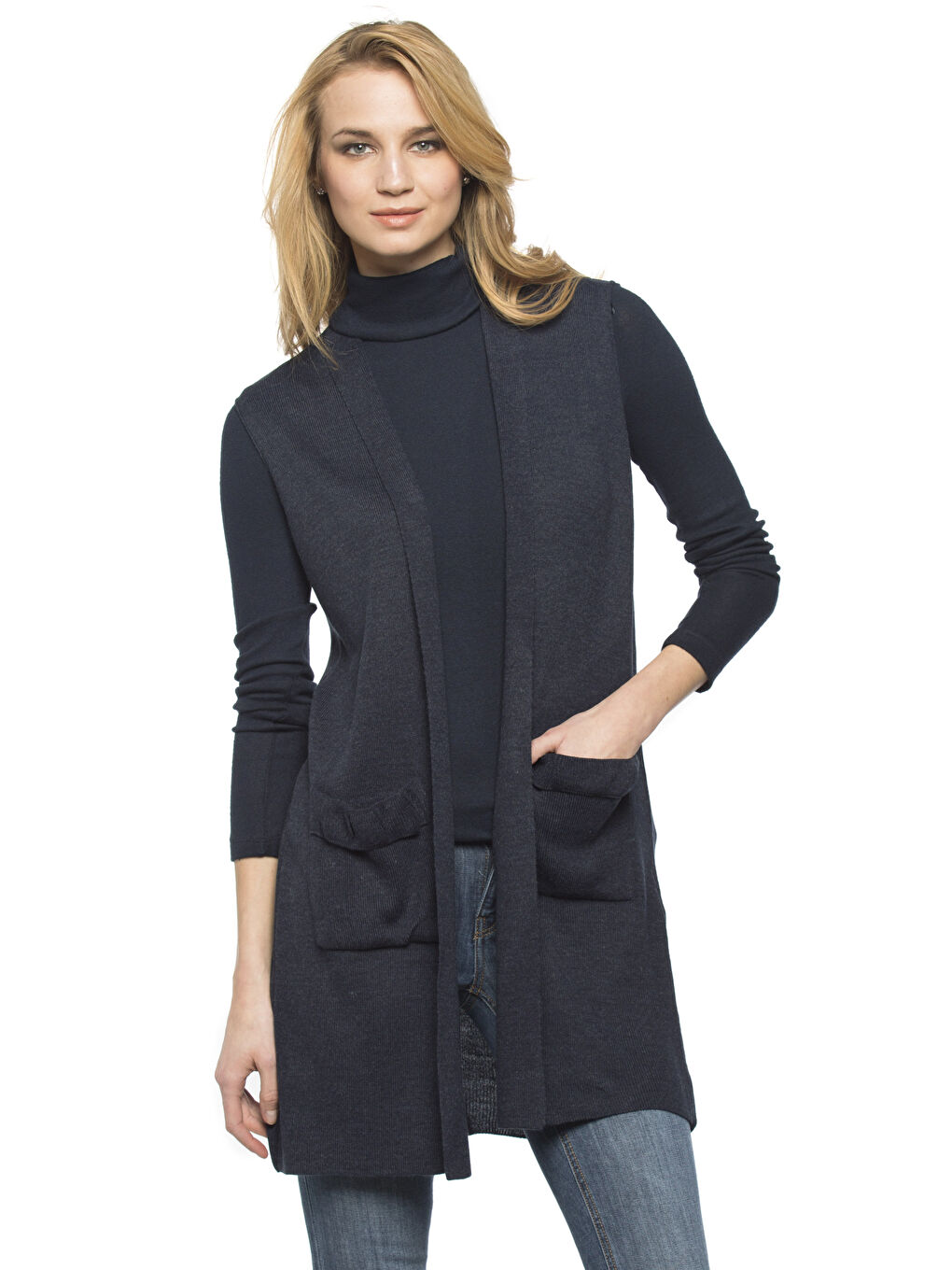 İndigo Lacivert Mel. Yelek