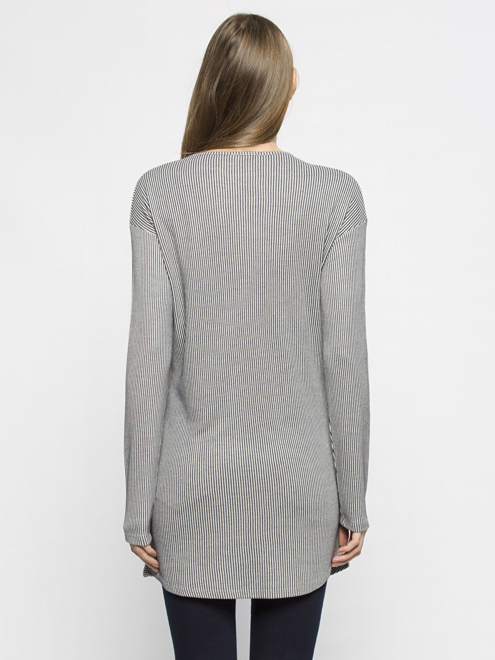 Lacivert Çizgili Tunik-1