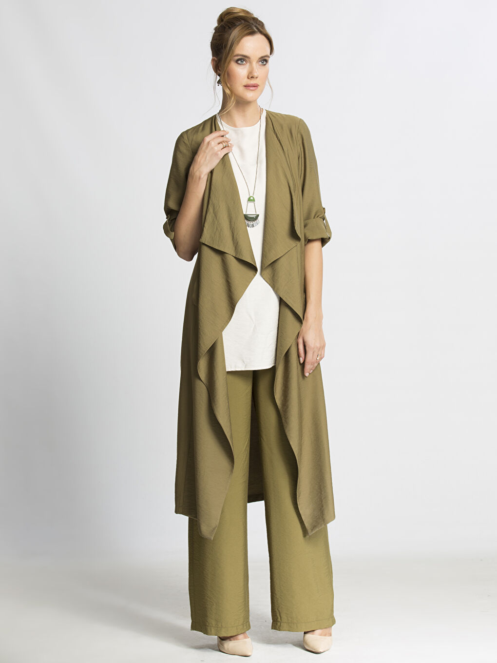 Woman KHAKI Trench Coat-2