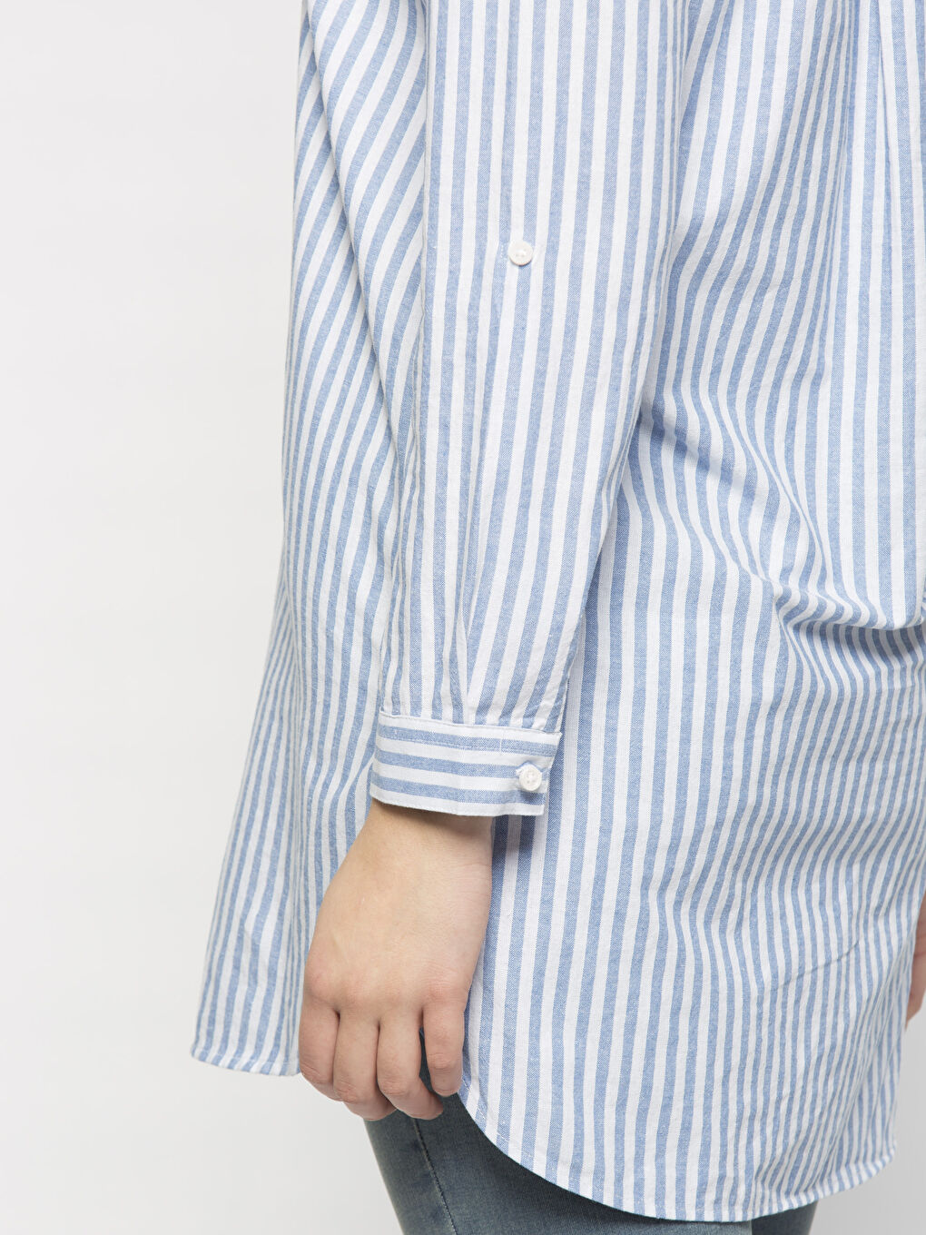 Beyaz-Açık Gri-Altın Tunik-3