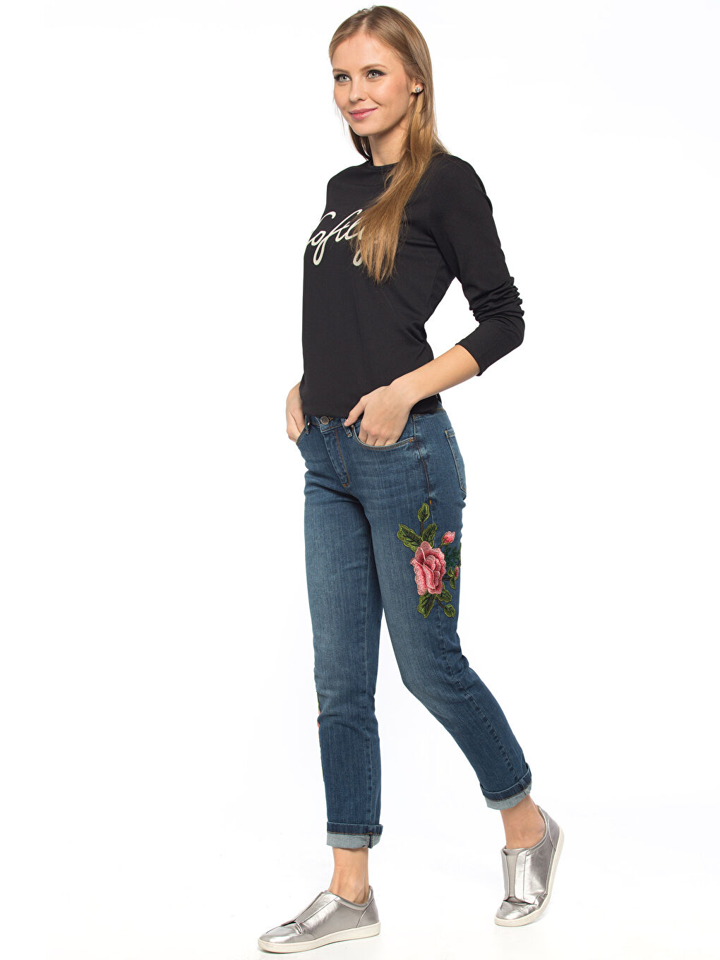 Orta İndigo Rodeo Jean Pantolon-2