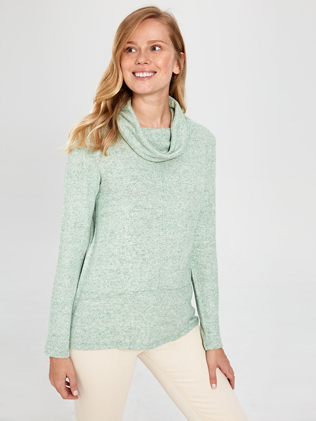 Nane Yeşili Melanj Tişört