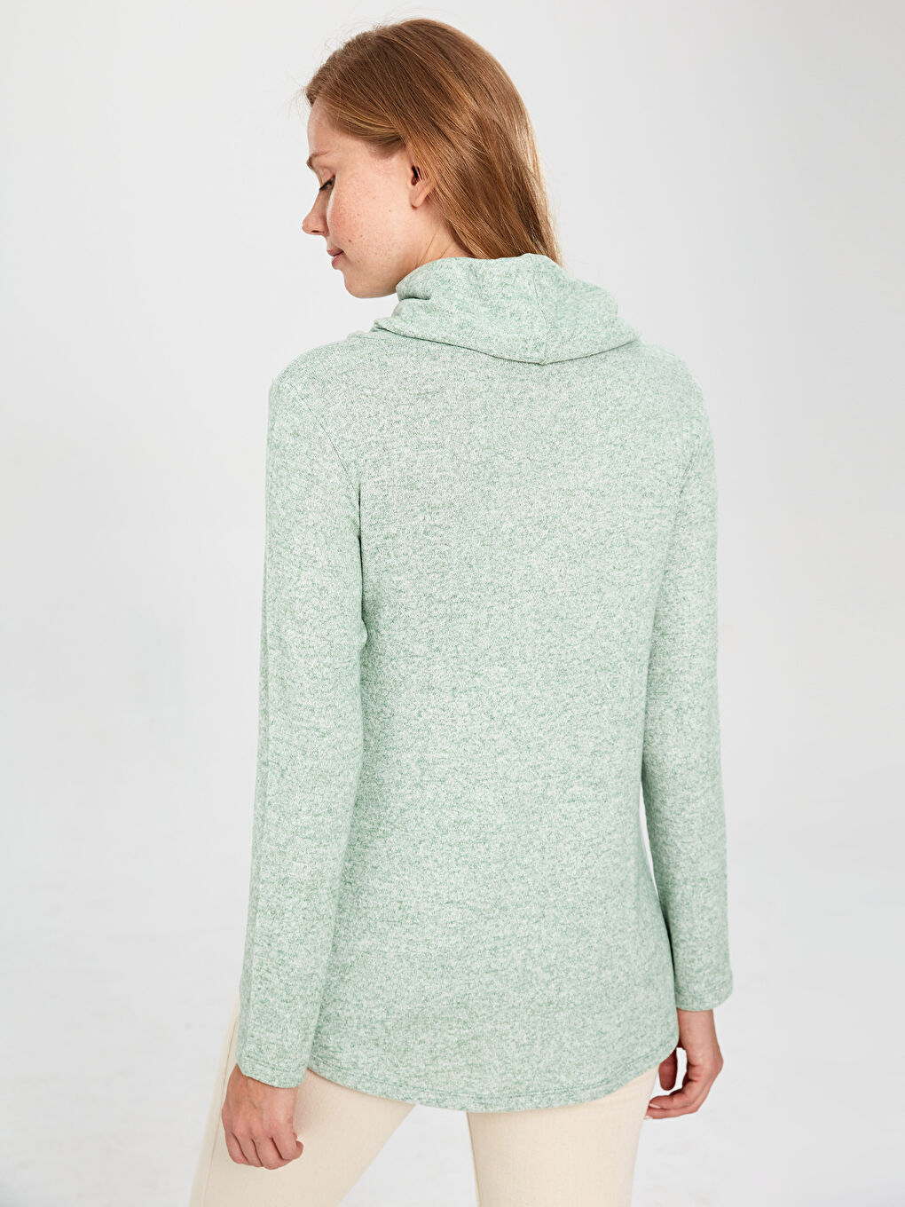 Nane Yeşili Melanj Tişört-2