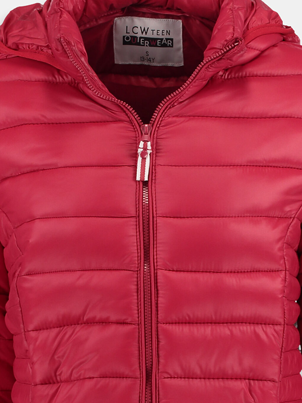 Woman RED Puffer Coat-1