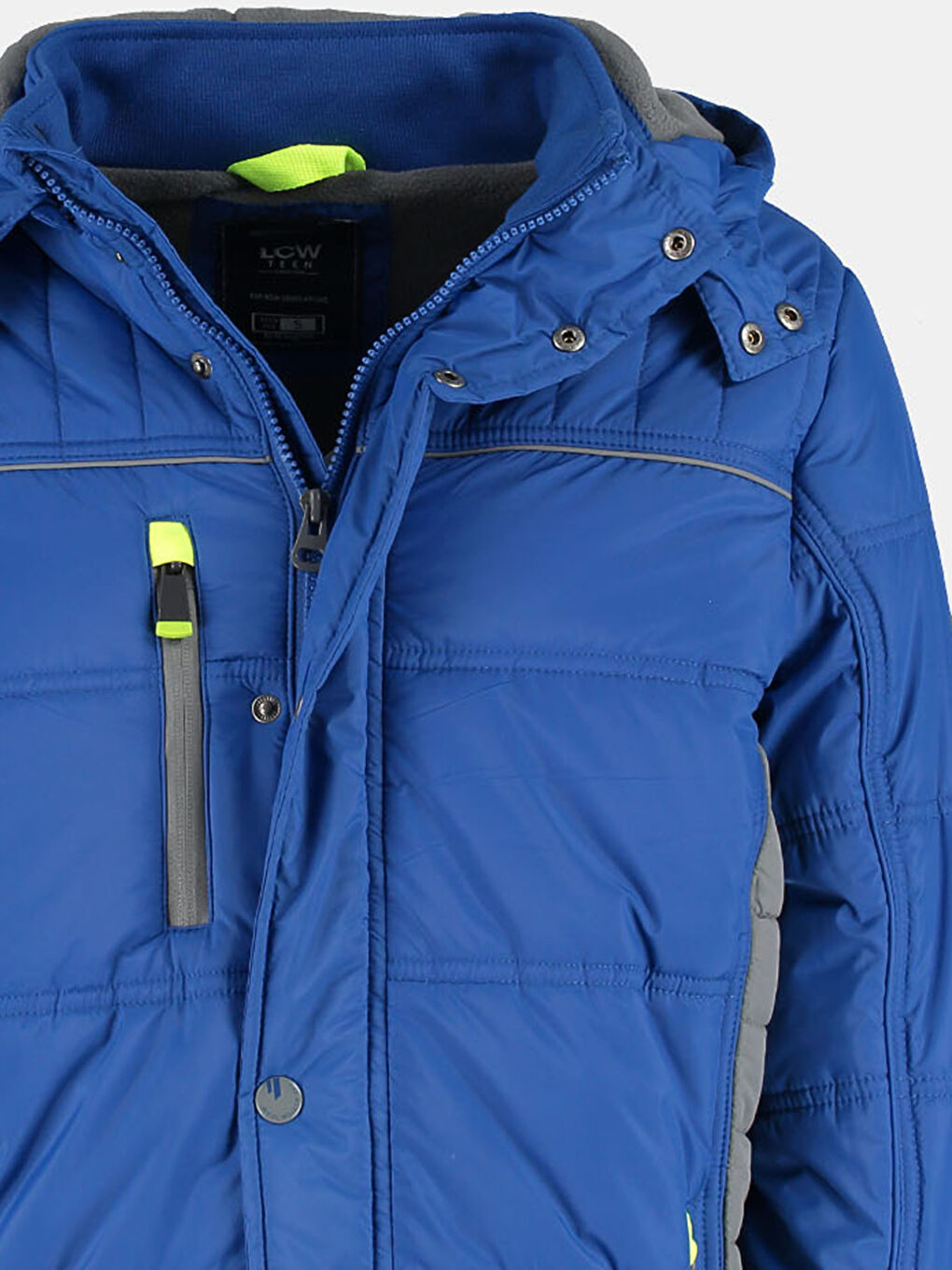 Canlı Mavi Şişme Mont-3