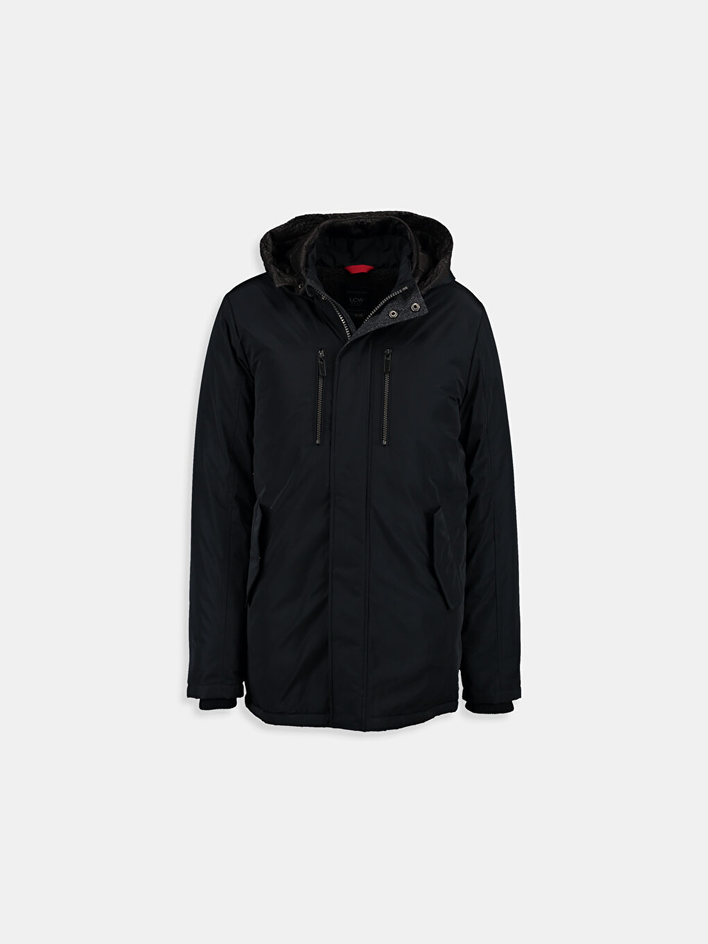 Lacivert Kapüşonlu Kalın Parka