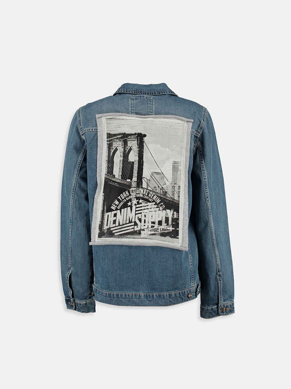 Orta İndigo Rodeo Jean Ceket-2