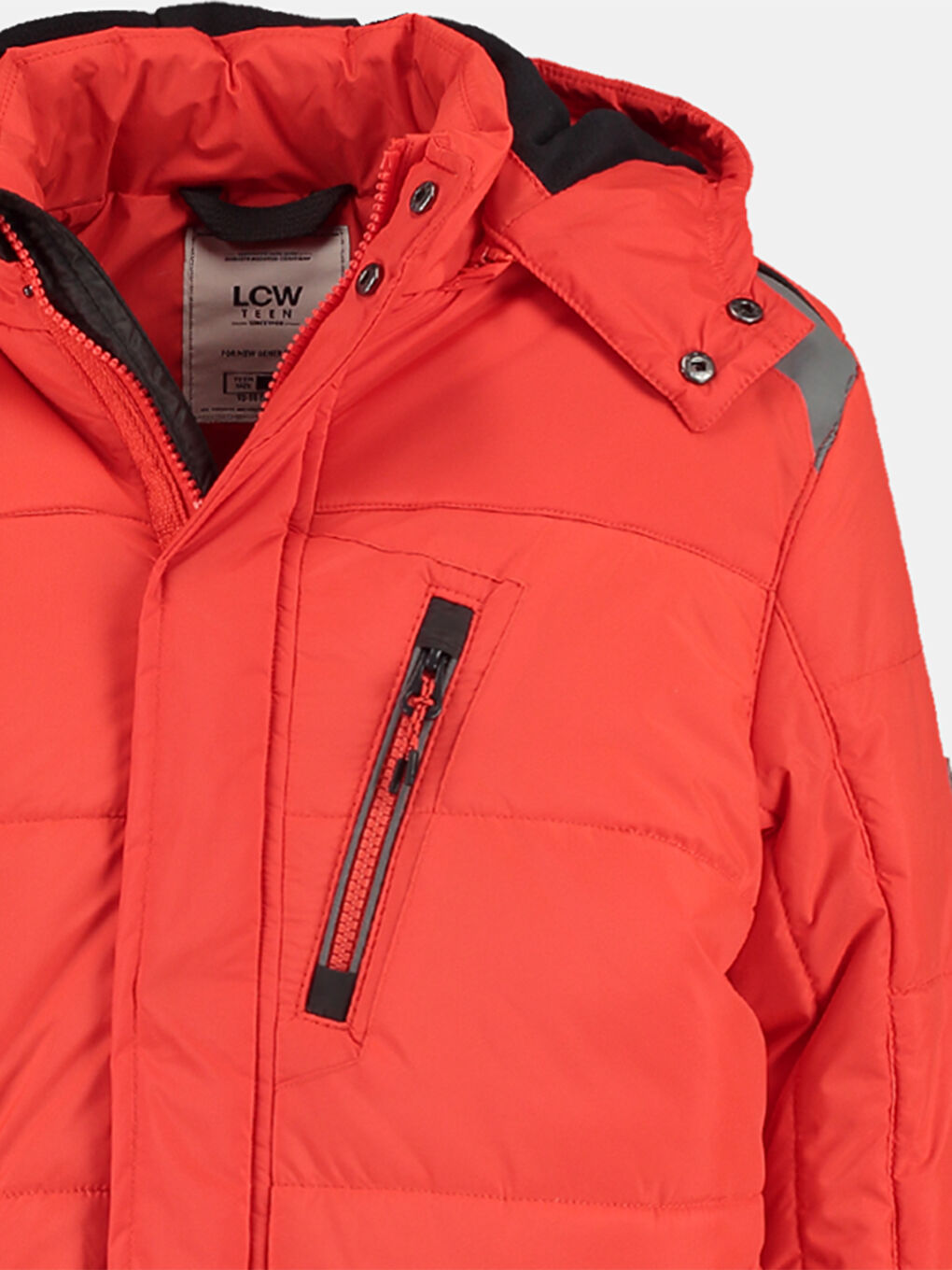 Kırmızı Nar Çiçeği Şişme Mont-3