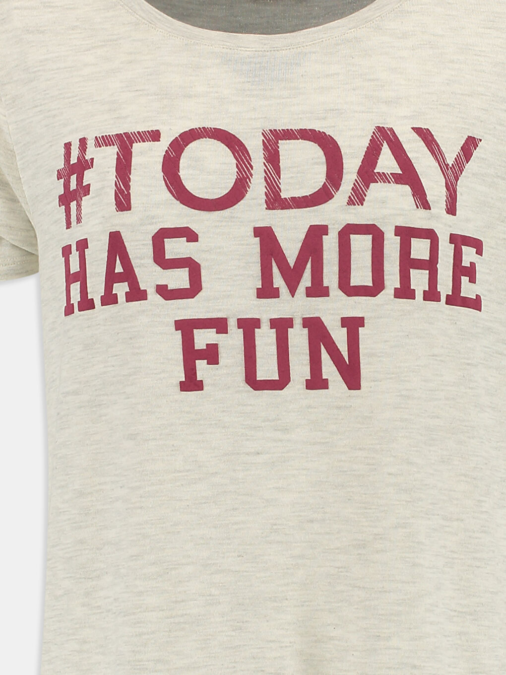 Ekru Melanj Tişört-1