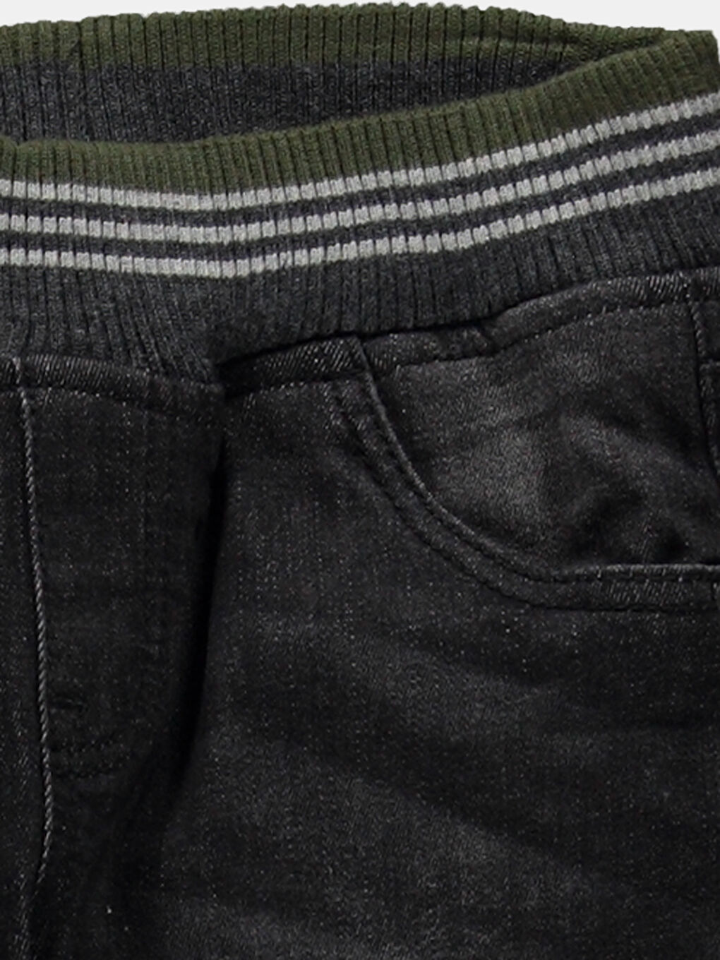 Siyah Rodeo Jean Pantolon-2