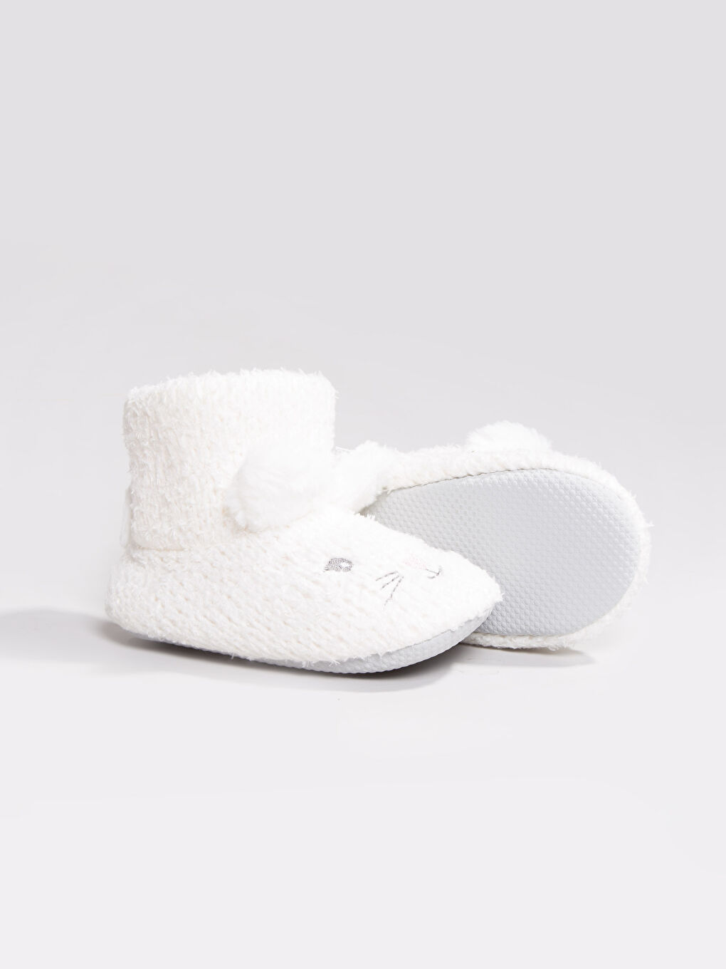 Girl WHITE Slipper Boots-1