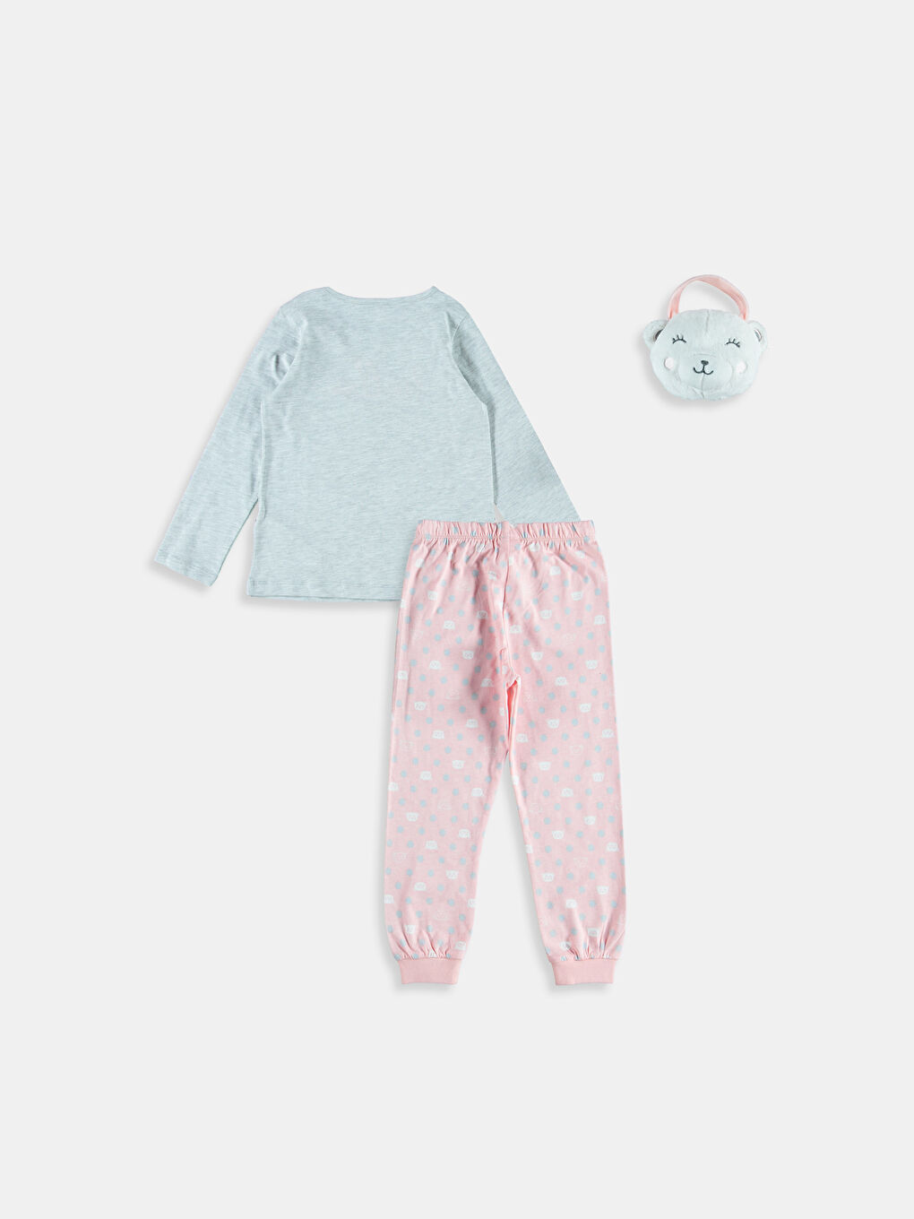 Gri Kar Melanj Pijama Takım-1