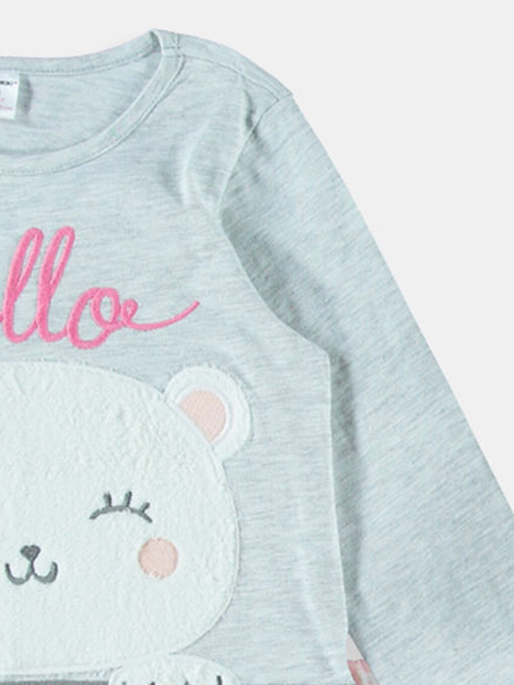 Gri Kar Melanj Pijama Takım-2