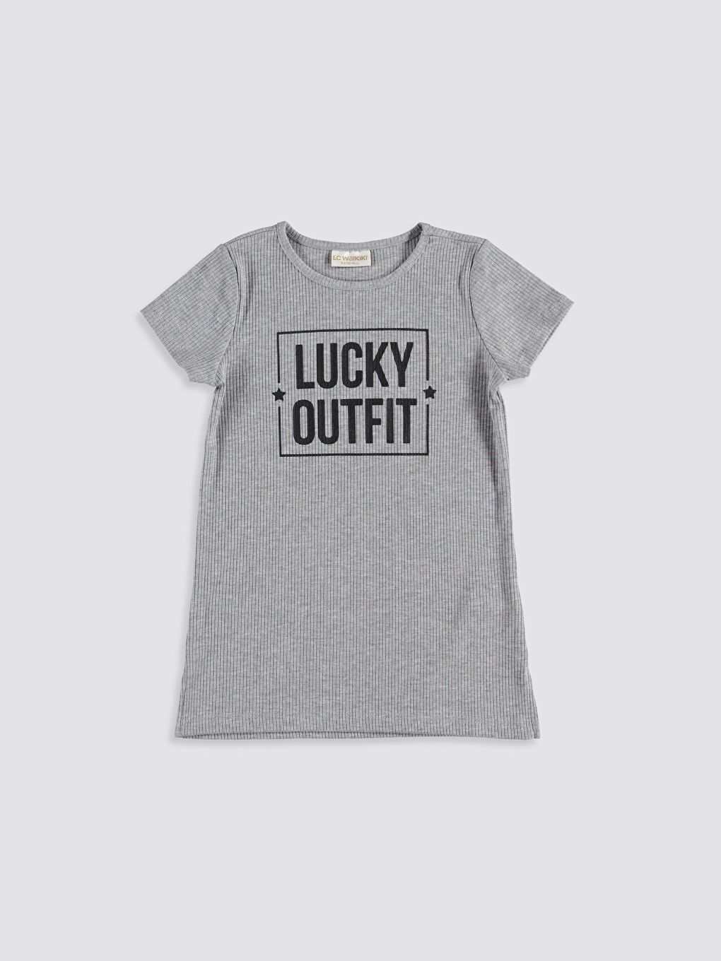 LCW Kids Girl GREY T-Shirt -6K6471Z4-667