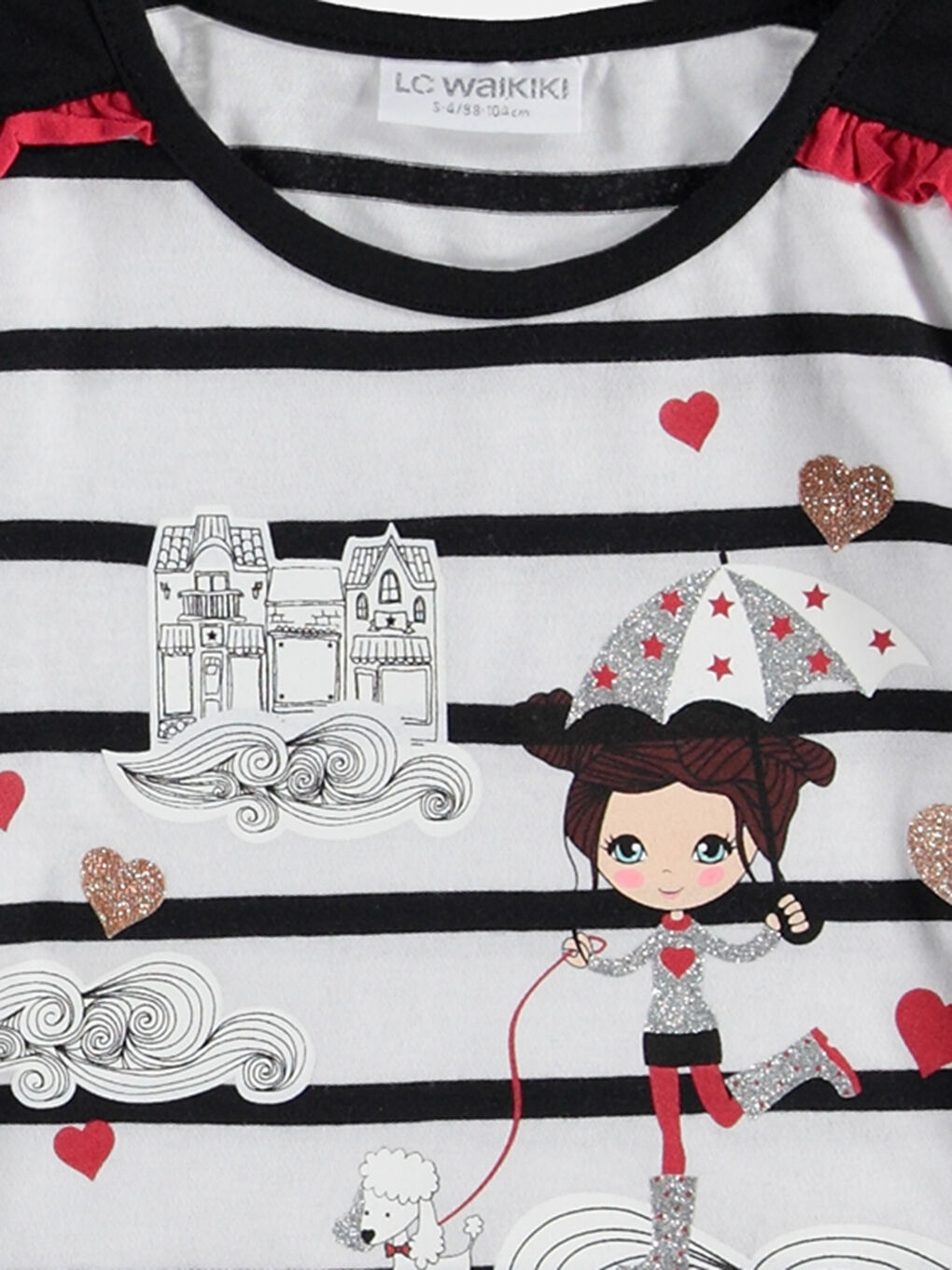 Siyah Çizgili Tişört-1