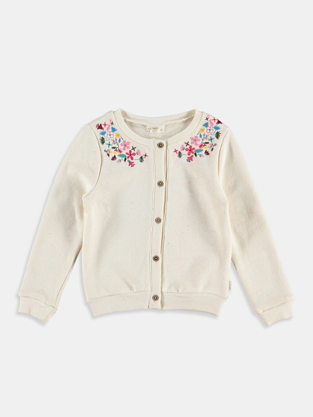 Ekru Fermuarlı Sweatshirt