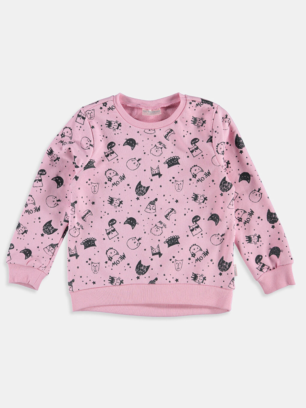 Pembe Baskılı Sweatshirt
