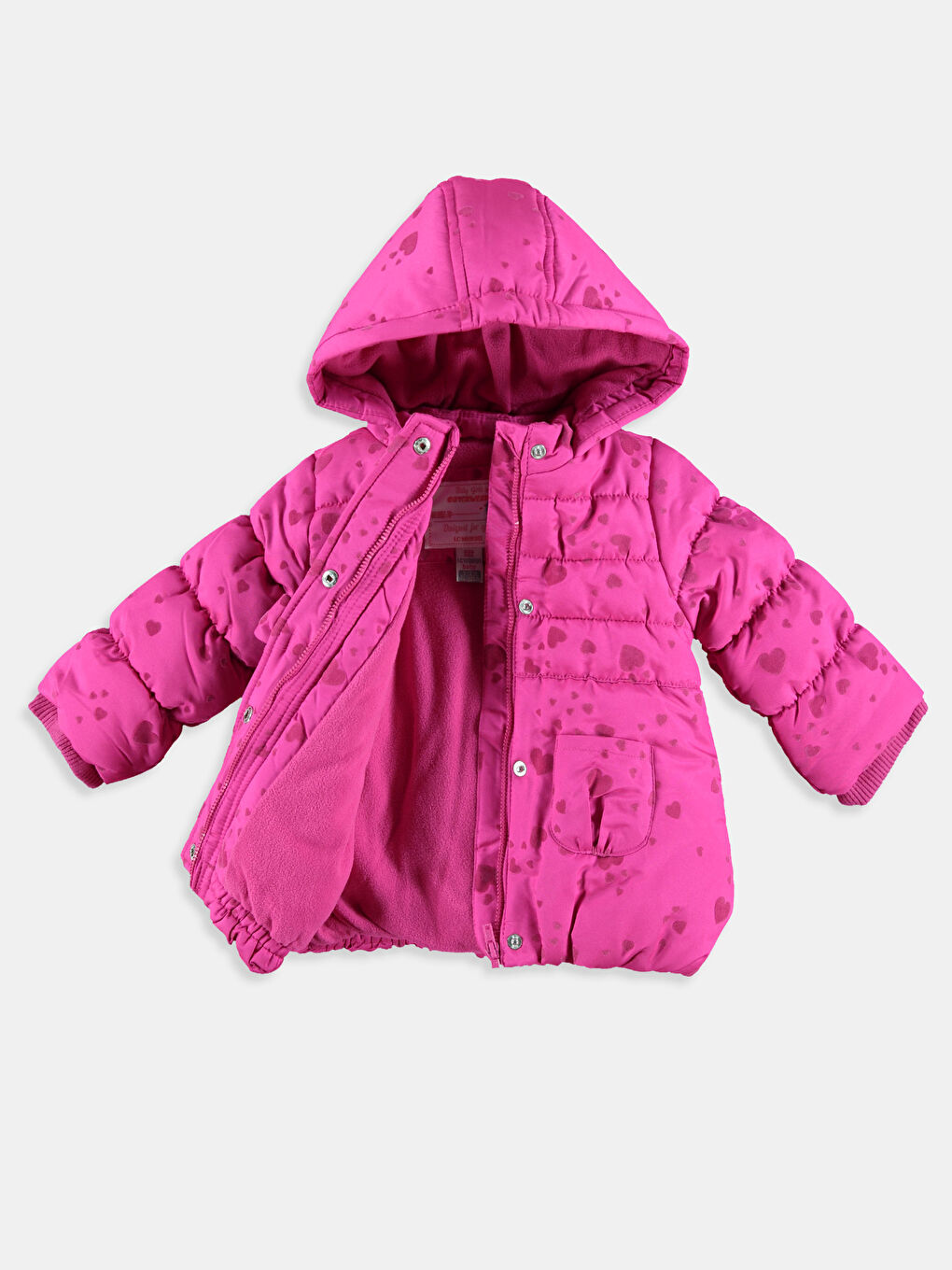 Pembe Baskılı Mont-1