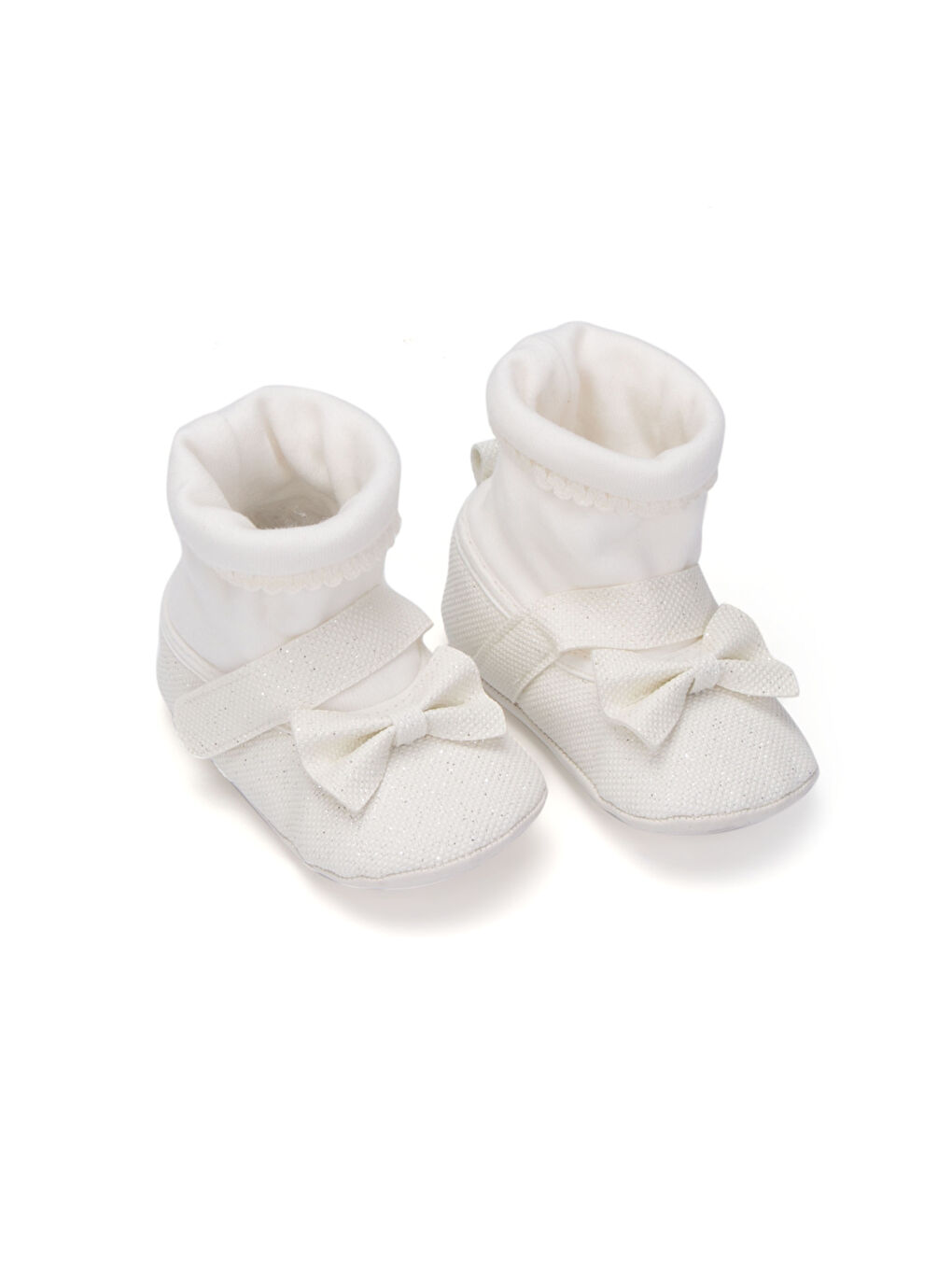 Baby-Mädchen WEISS Kinderwagen-Schuhe-1