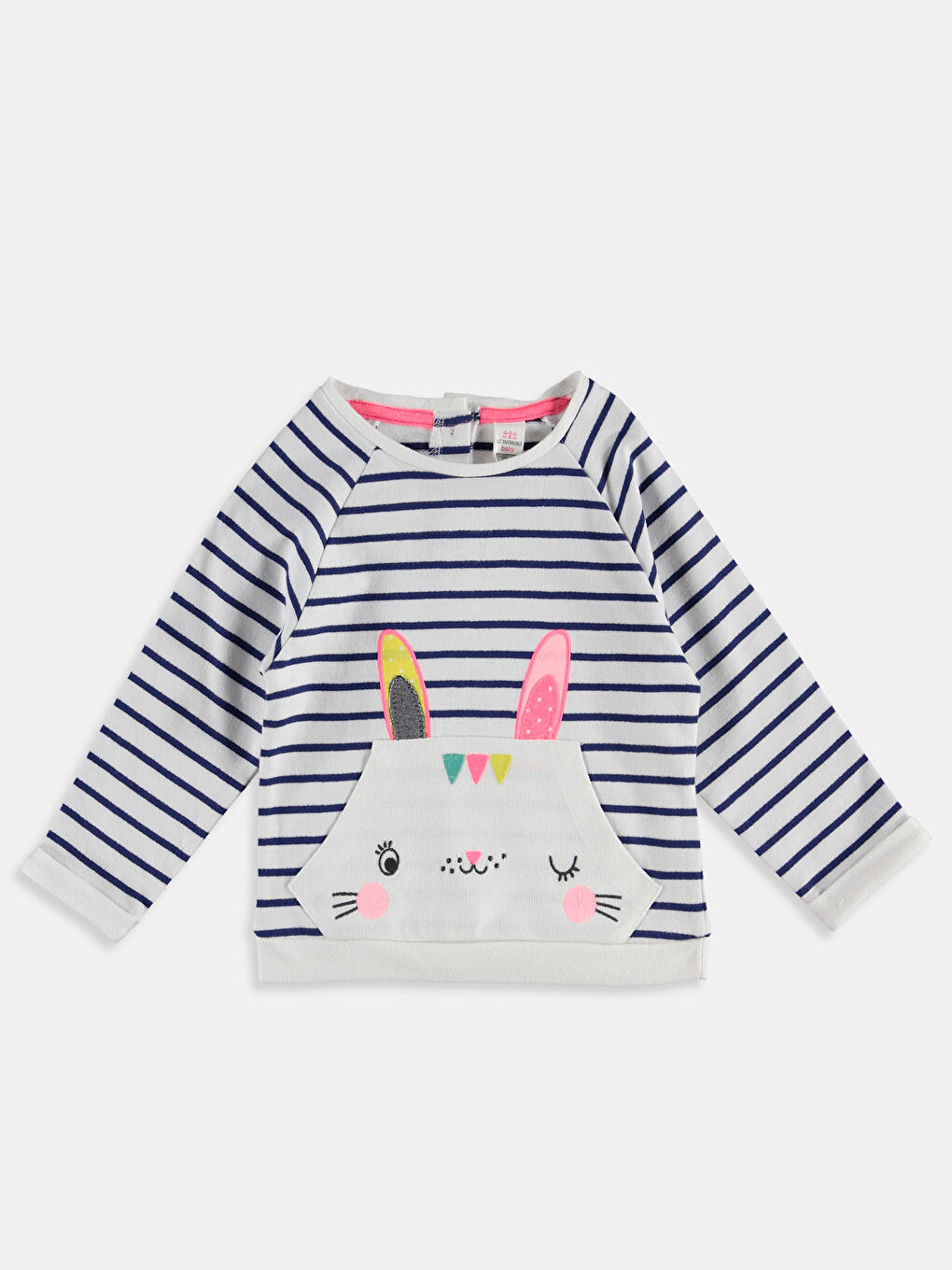 Lacivert Çizgili Sweatshirt