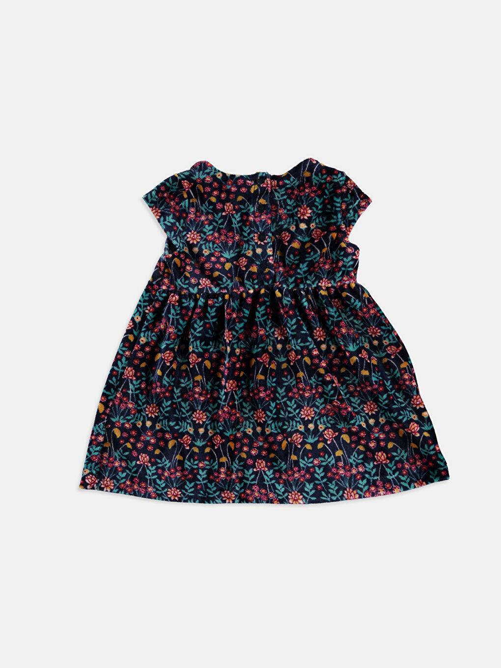 Lacivert Baskılı Elbise-1