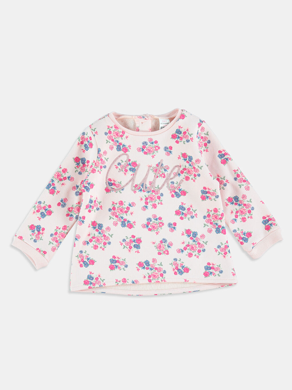 Pembe Baskılı Sweatshirt