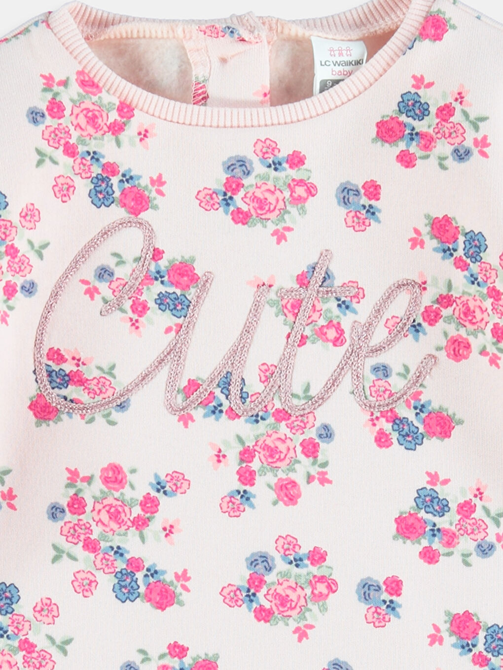 Pembe Baskılı Sweatshirt-1