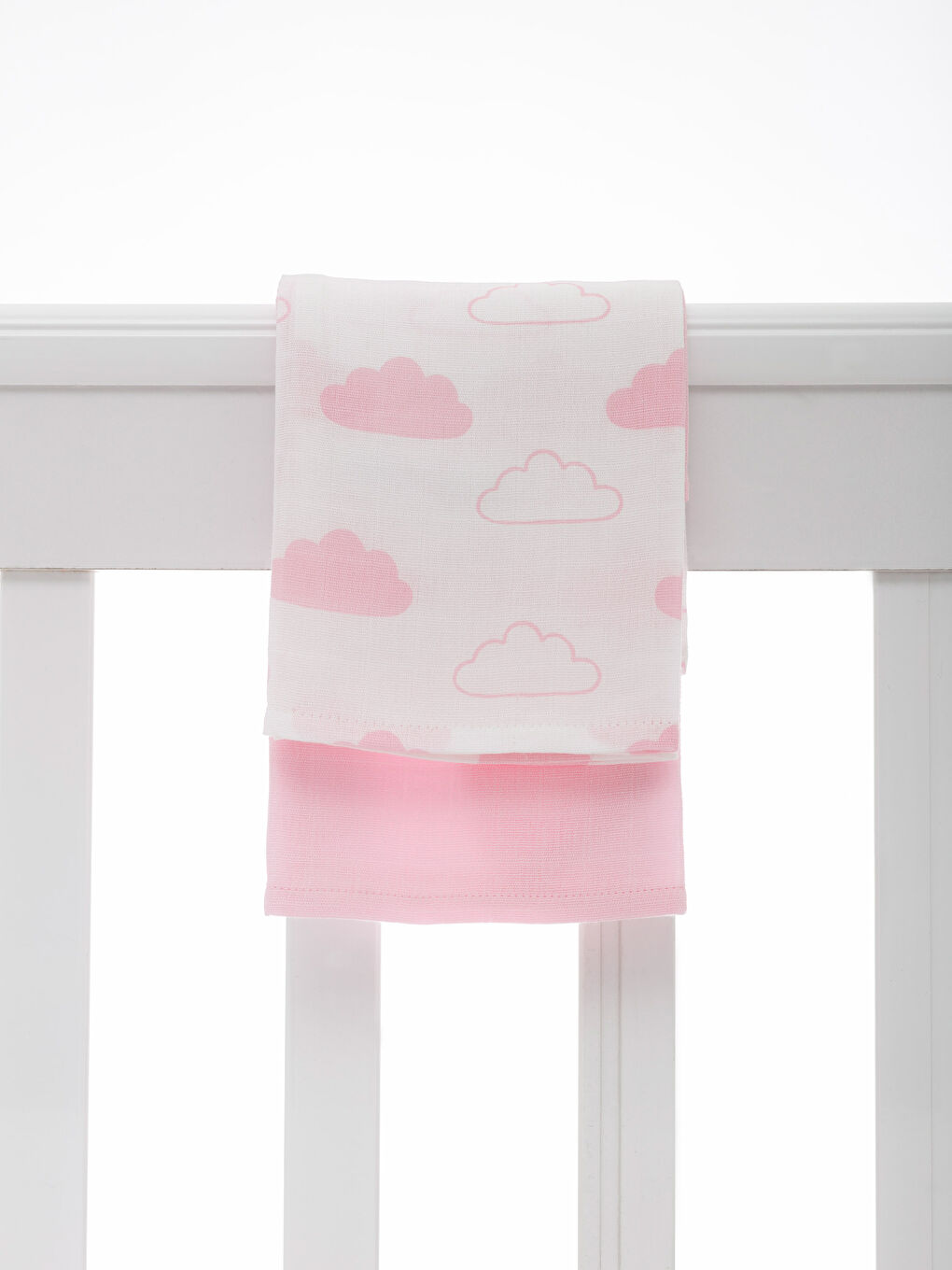 Lot de 2 Carrés en Mousseline pour Bébé Fille