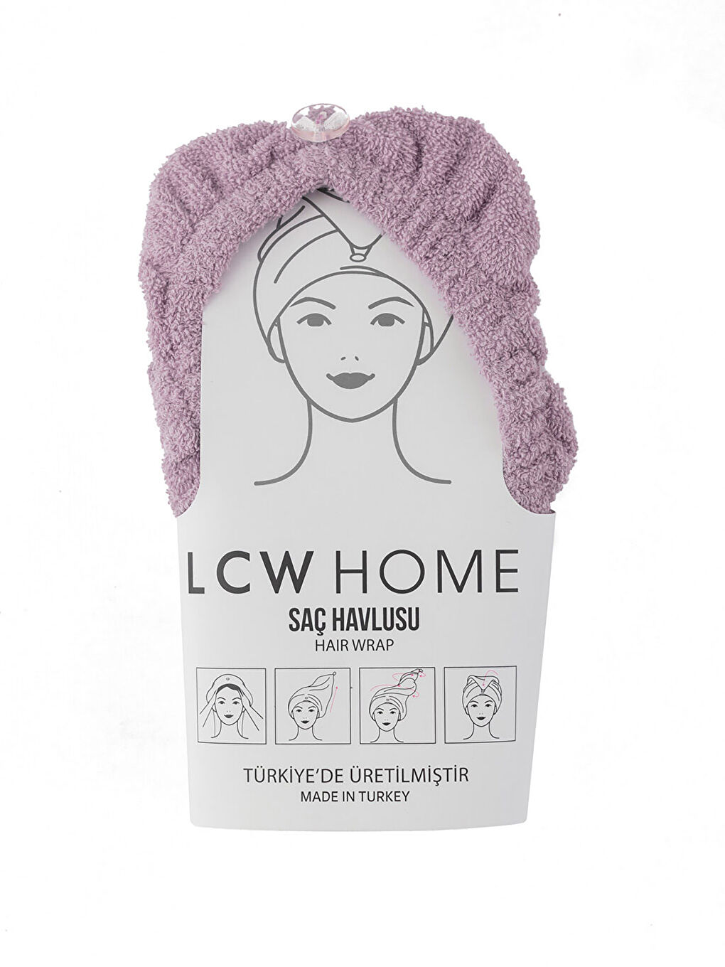 Lila Saç Havlusu-3