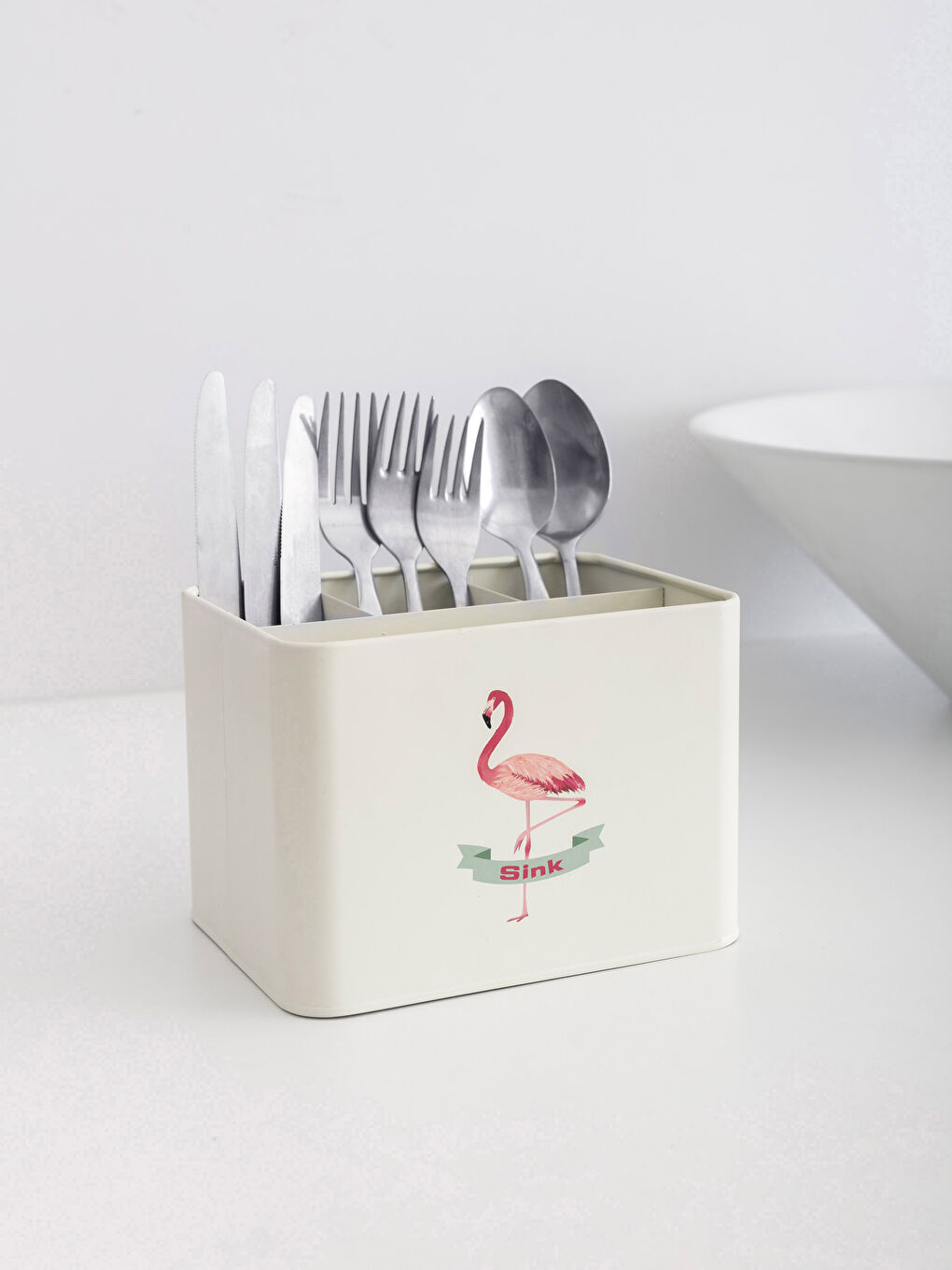 WHITE Cutlery Organizer