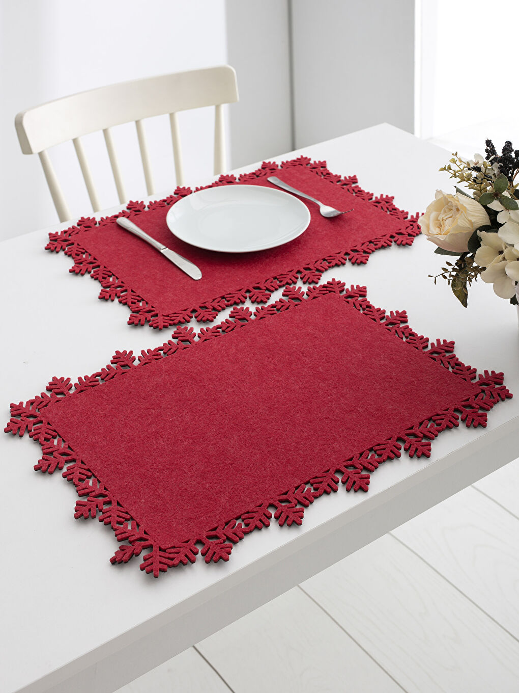 Chemin de table ROUGE