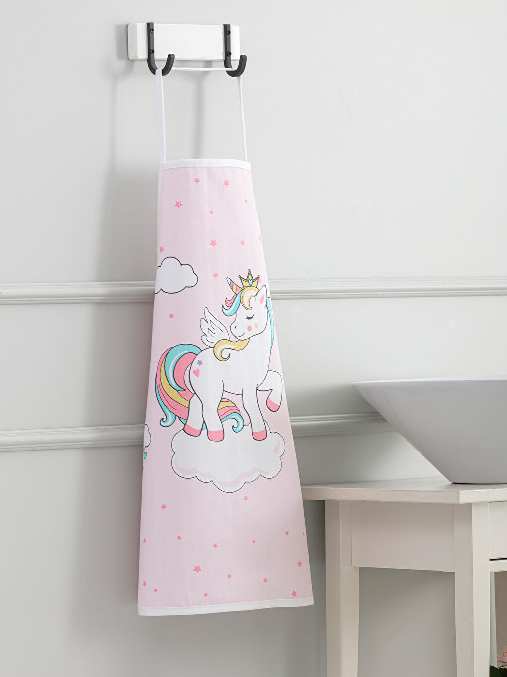 Pembe Baskılı Mutfak Önlüğü