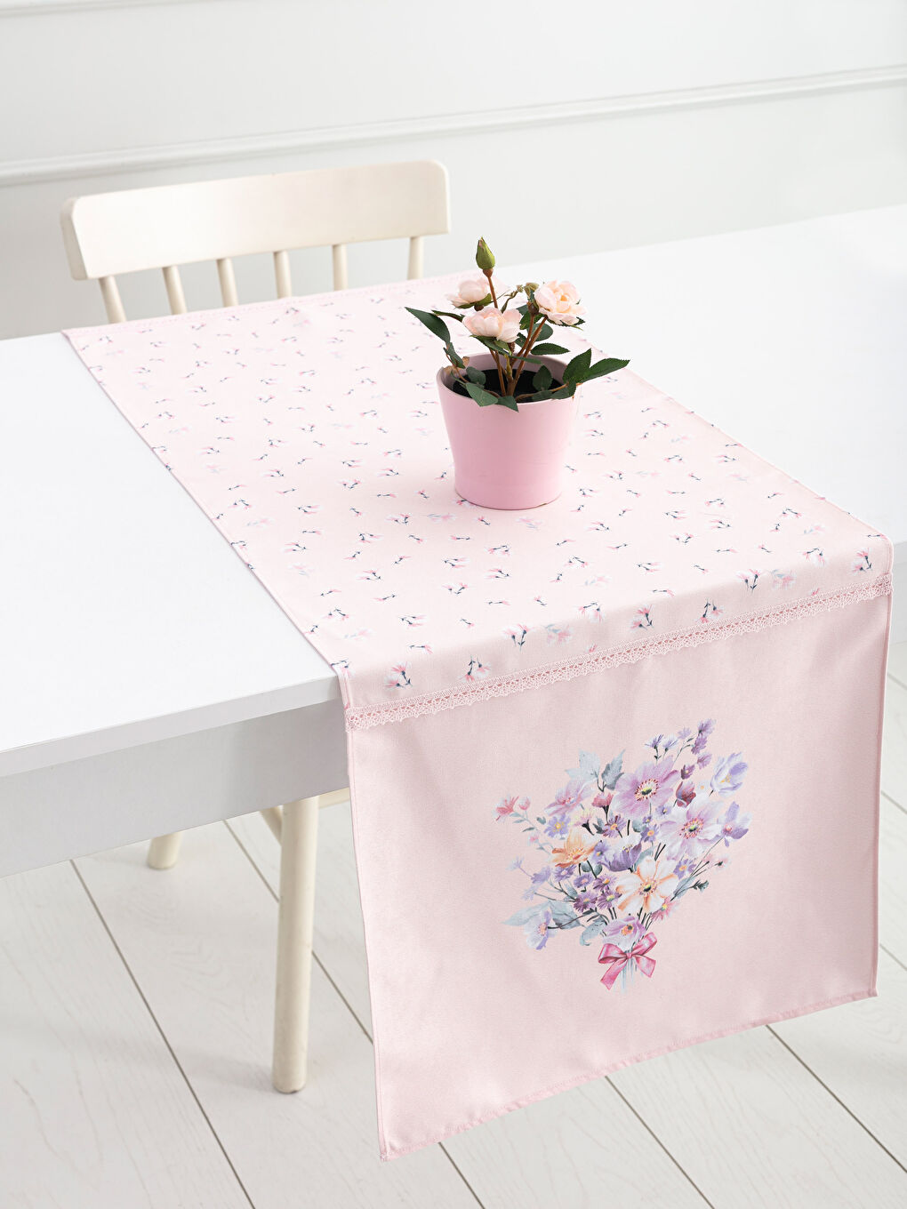 Pembe Baskılı Runner