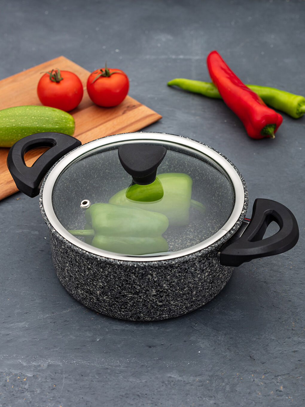 Ensemble poêle et casserole GRIS