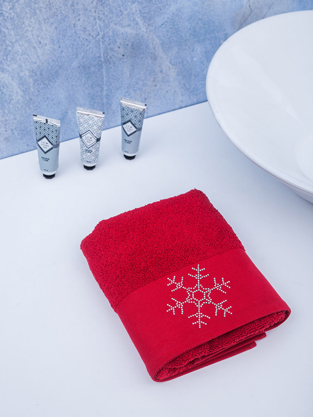 Serviette de toilette ROUGE