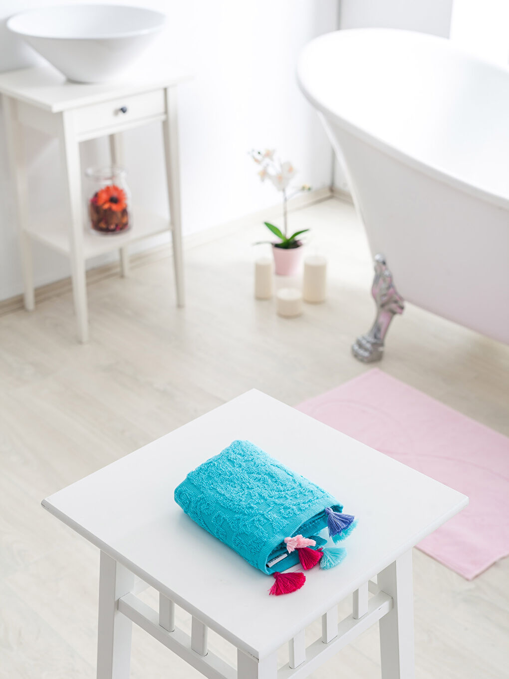 Serviette d'invité TURQUOISE