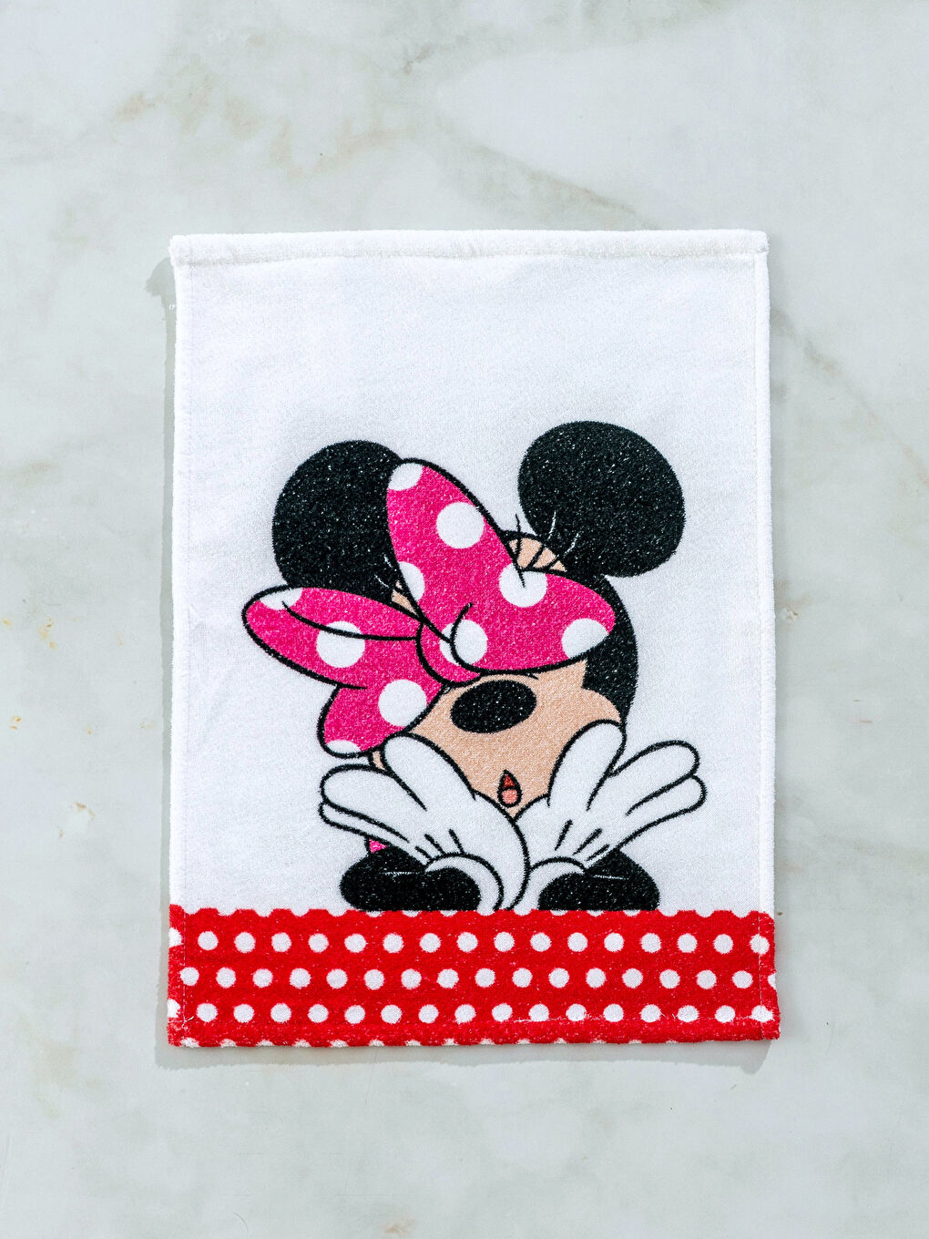 Kırmızı Baskılı El Havlusu-1