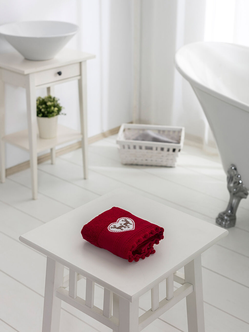 Serviette d'invité ROUGE