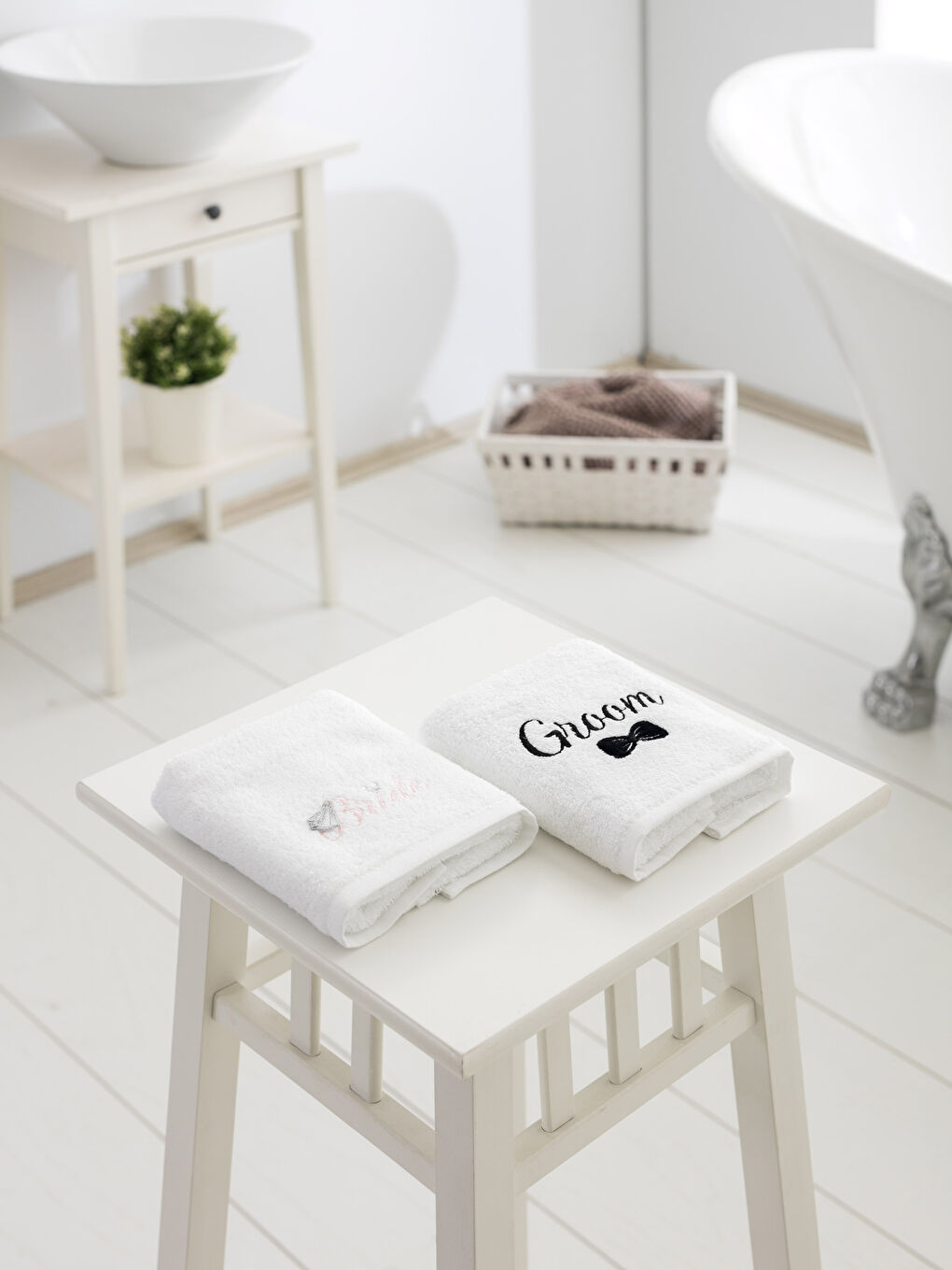 Serviette d'invité BLANC