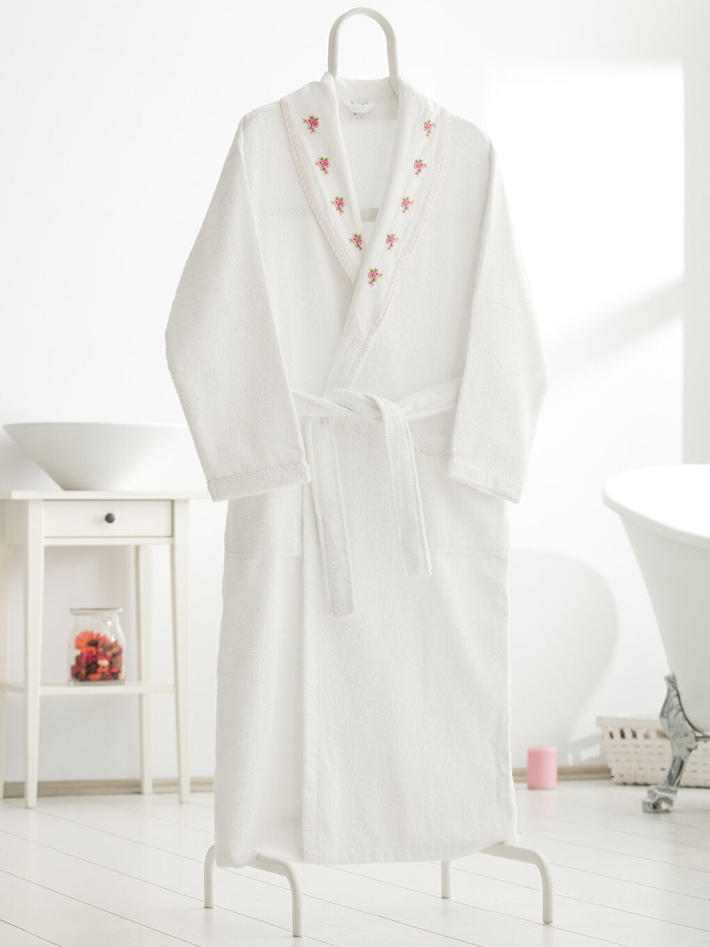Woman WHITE Women's Bathrobe