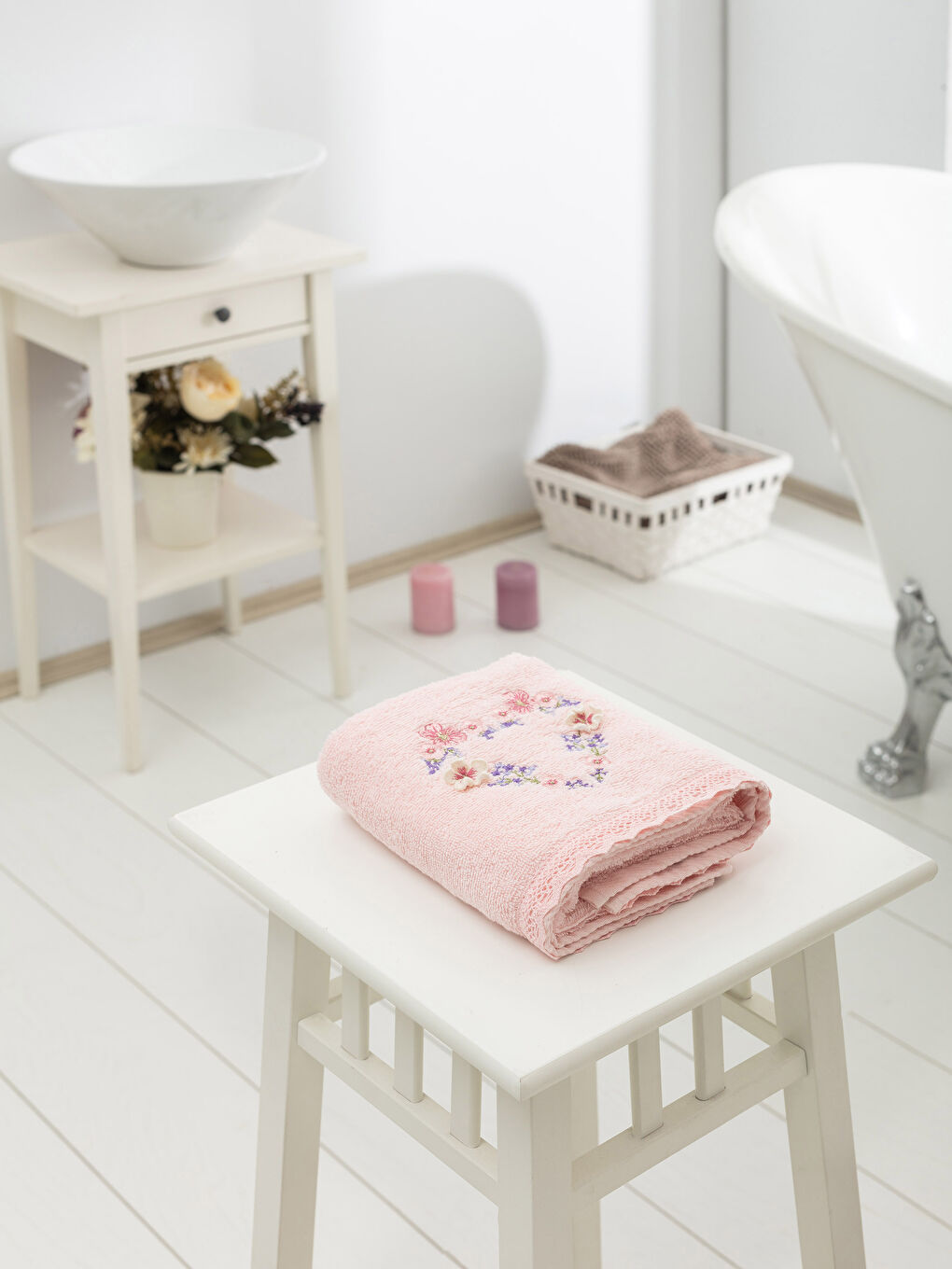 Pudra Pembe Yüz Havlusu