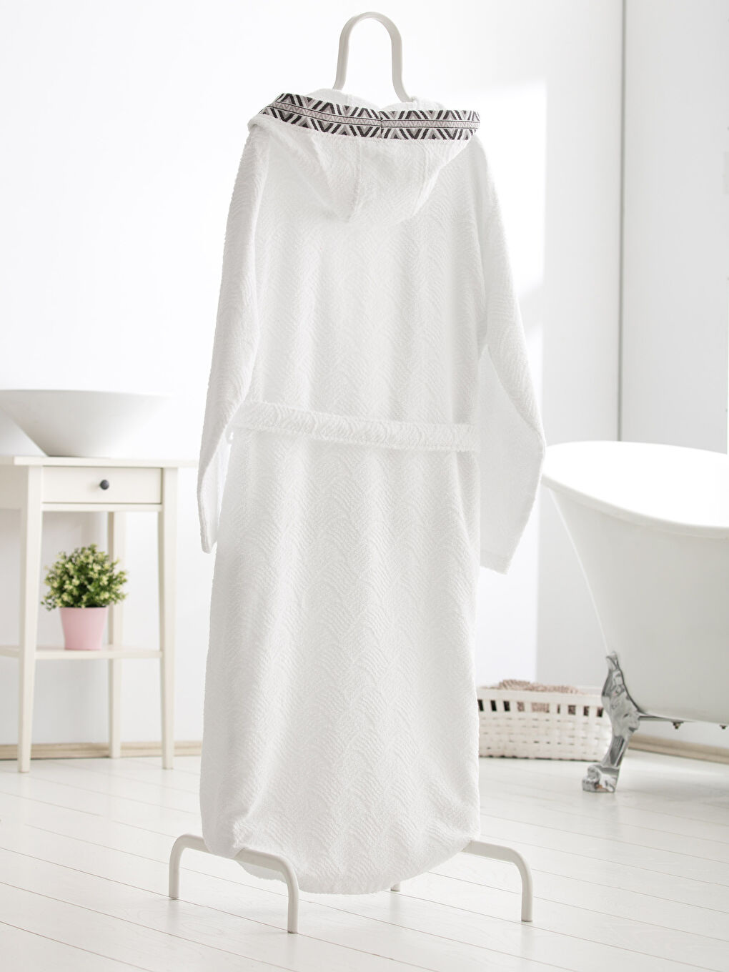 BELA Muški bade mantil Muškarac-1